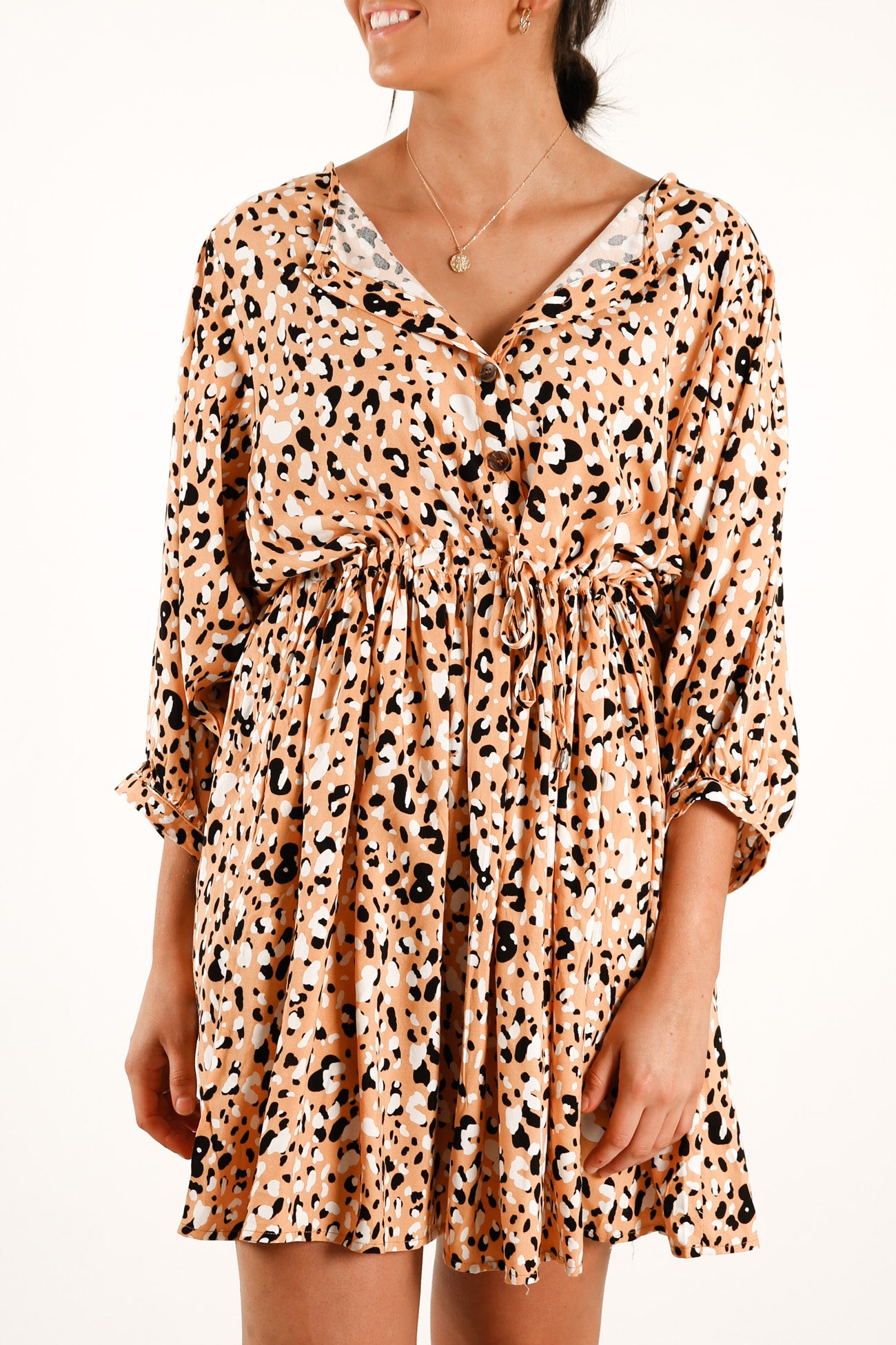 Lucinda Dress Orange Print