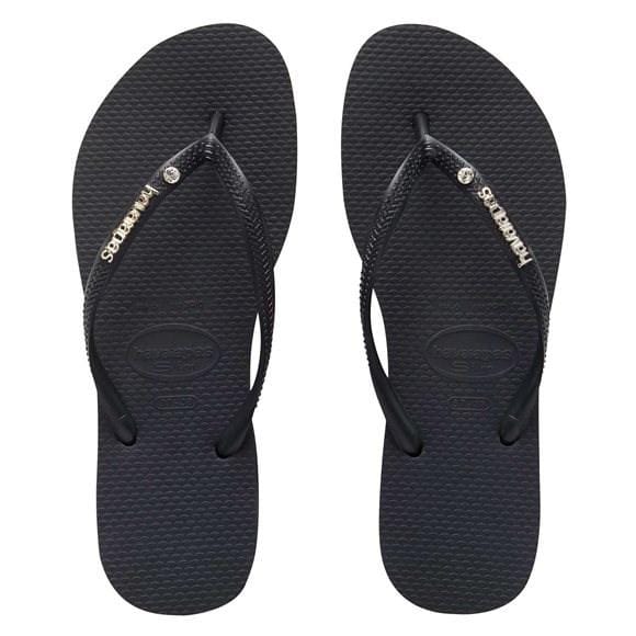 Slim Metal Logo Crystal Black Havaianas - Jean Jail