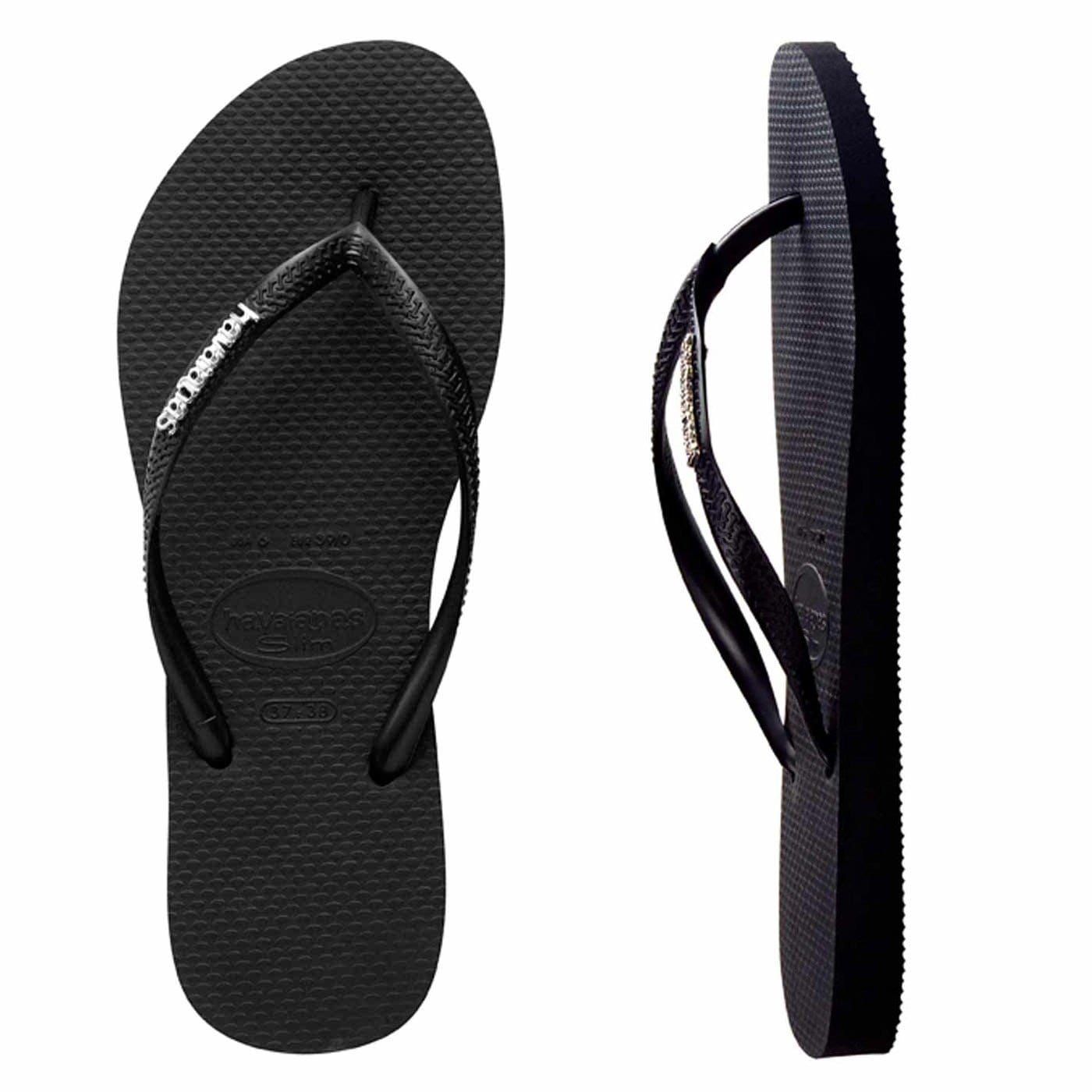 Slim Metal Black // Silver Female Havaianas - Jean Jail