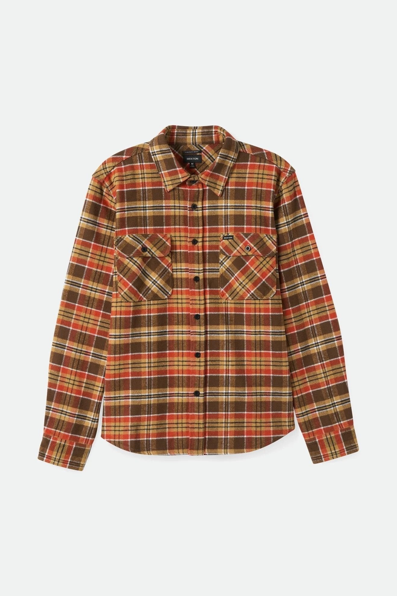 Bowery Heavy Weight Long Sleeve Flannel Desert Palm Mantelope Burnt Red