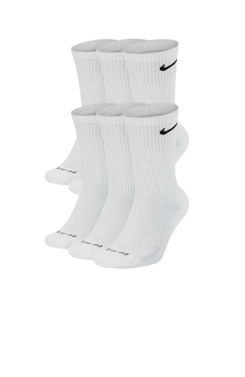 Nike Everyday Plus Cushioned Training Crew Socks (6 Pairs) White