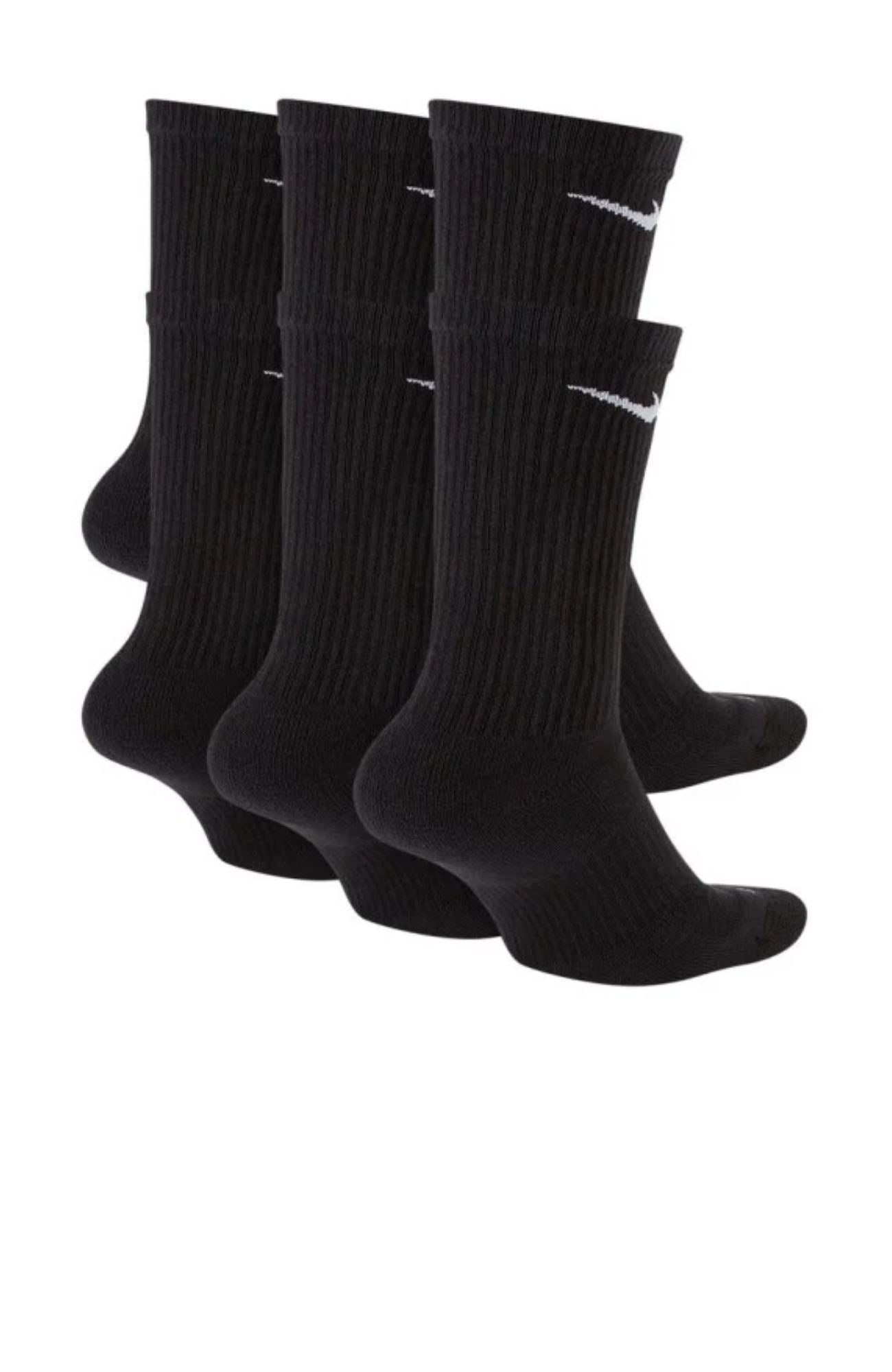 Nike Everyday Plus Cushioned Training Crew Socks 6 Pairs Black