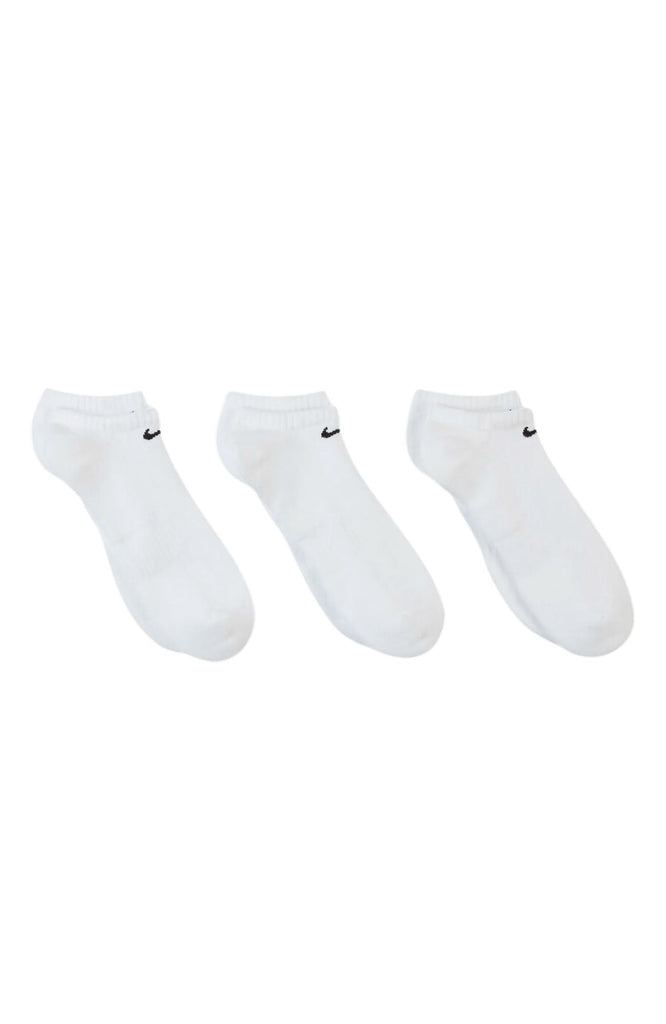 Nike Everyday Cushioned Training No-Show Socks 3 Pairs White - Jean Jail