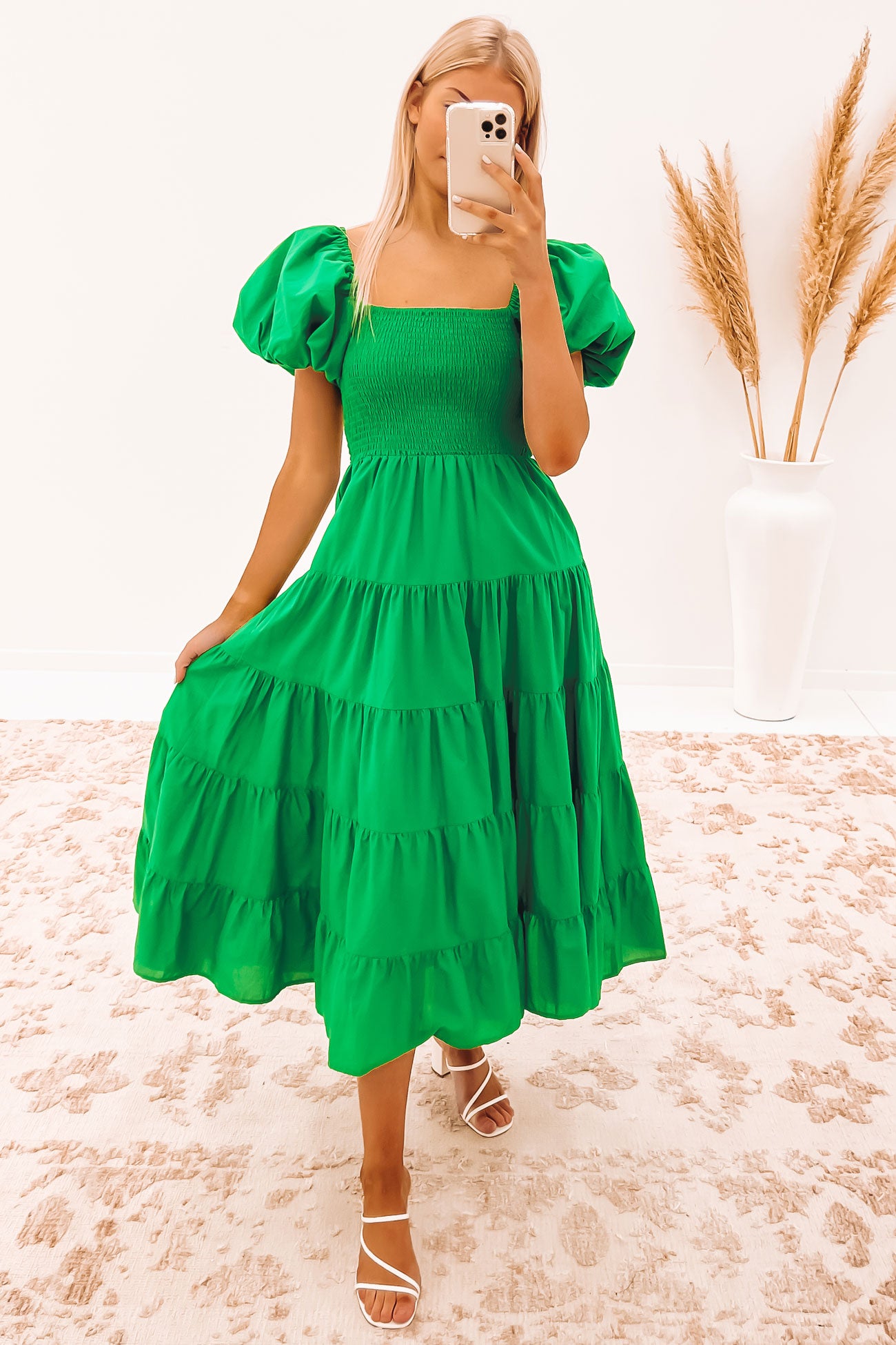 Alessandra Midi Dress Green