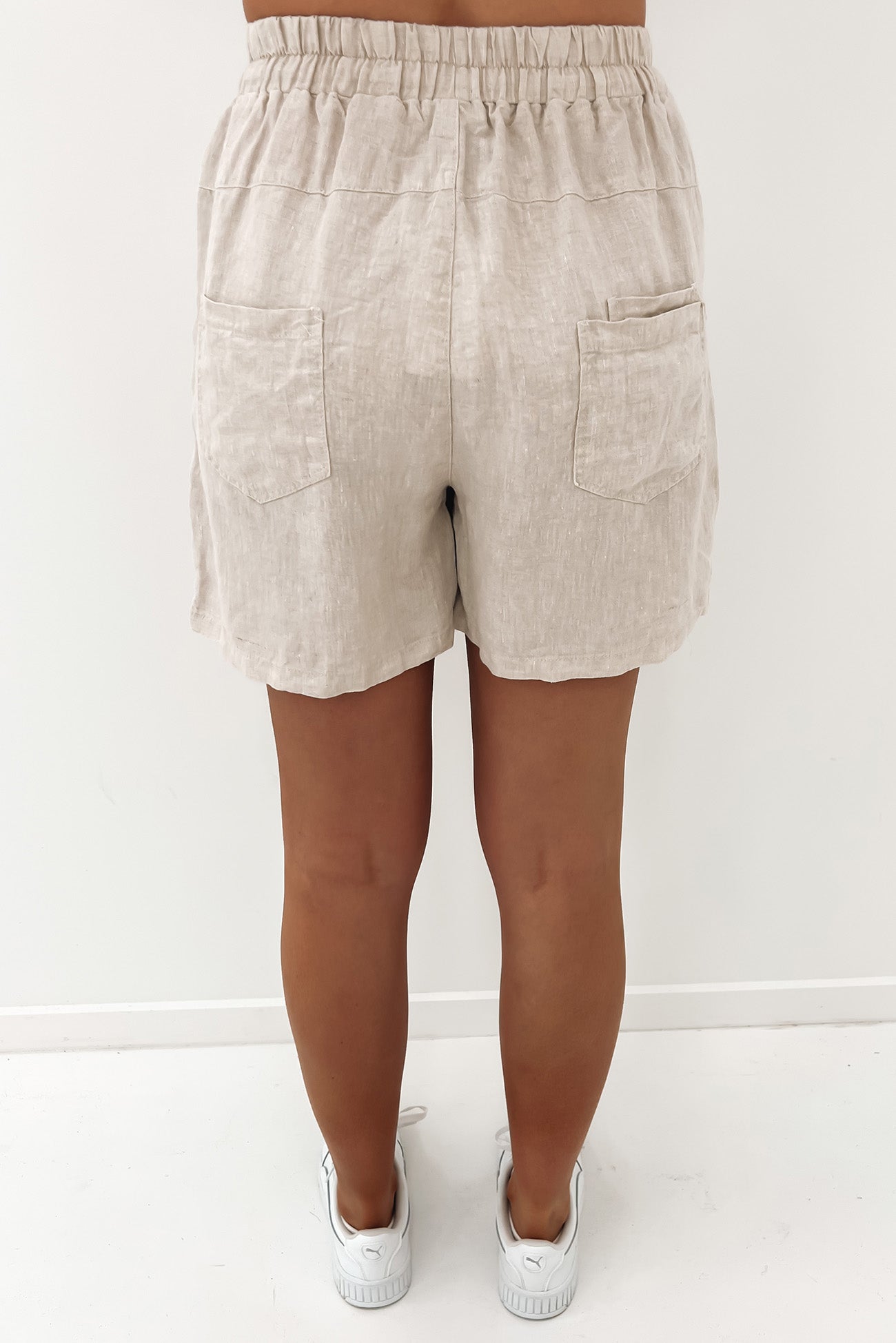 Alex Linen Short Beige