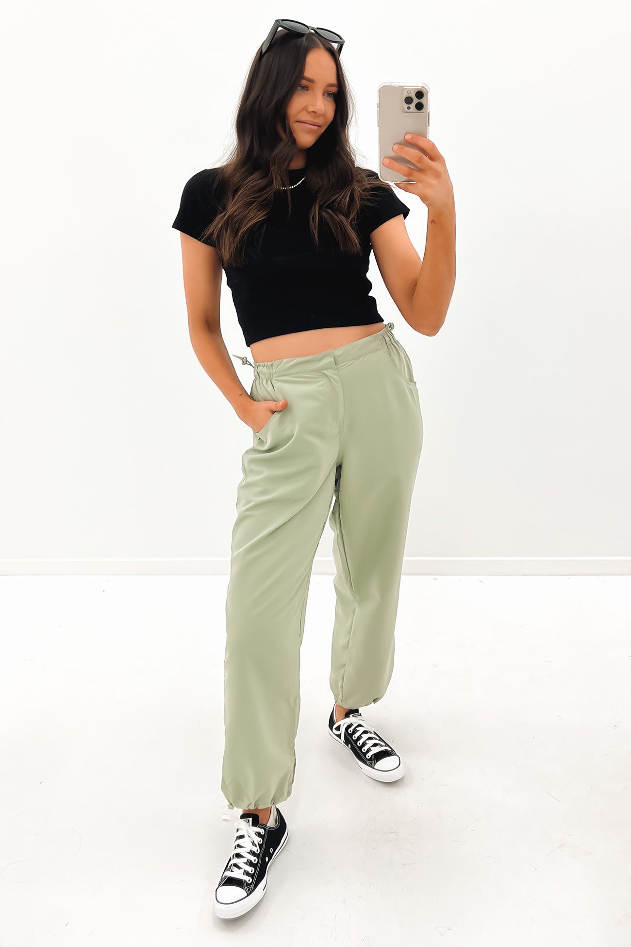 Alexis Parachute Pant Sage