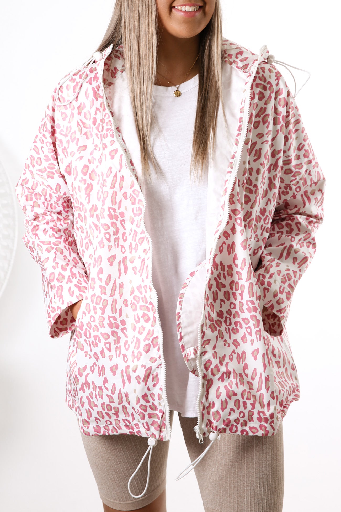 Alla Spray Jacket Pink Leopard