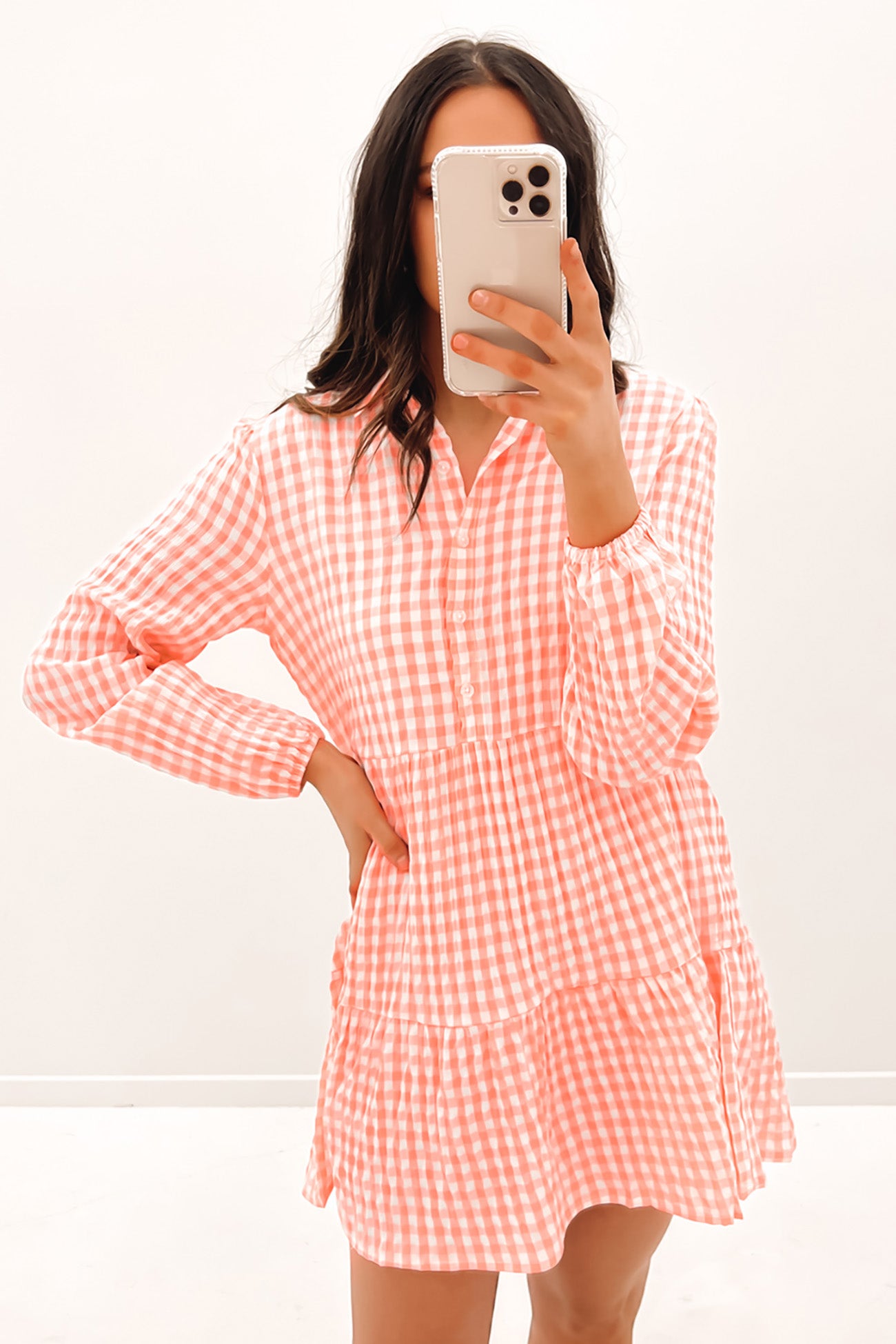 Alora Shirt Dress Pink