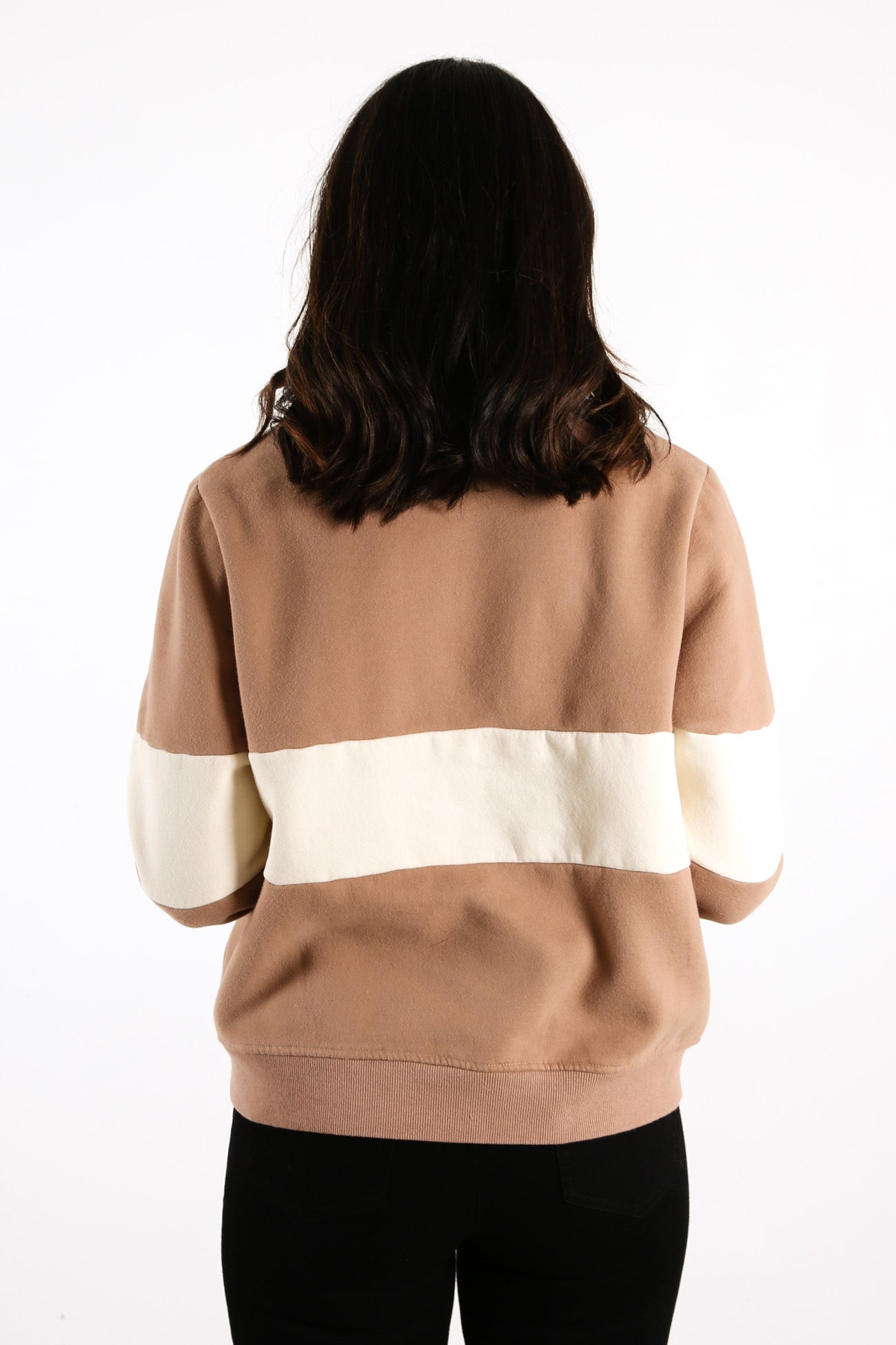 Astrid Half Zip Fleece Retro Stripe Rust