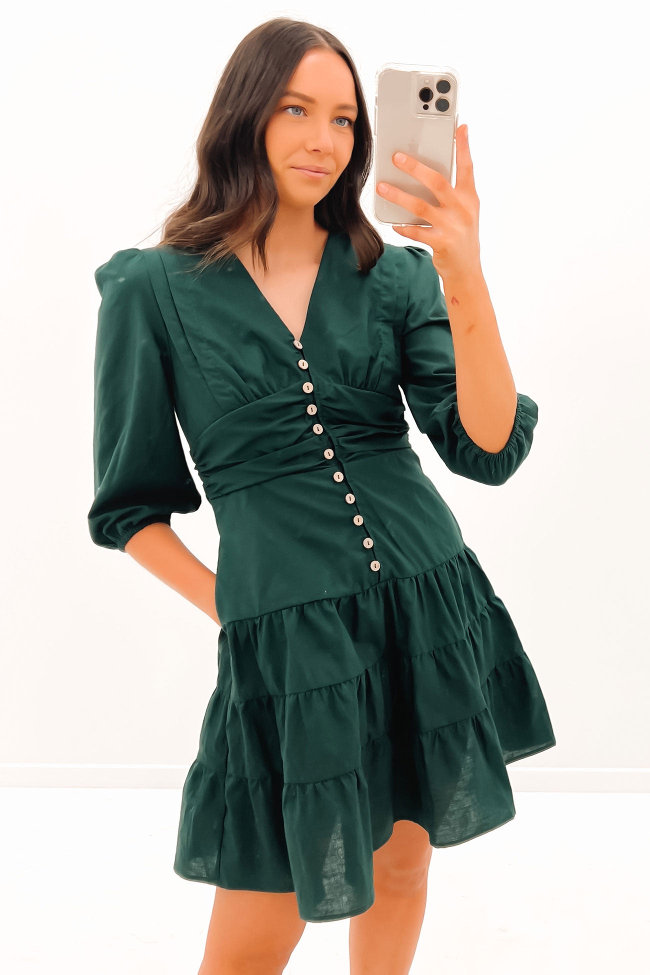 Aubra Mini Dress Emerald