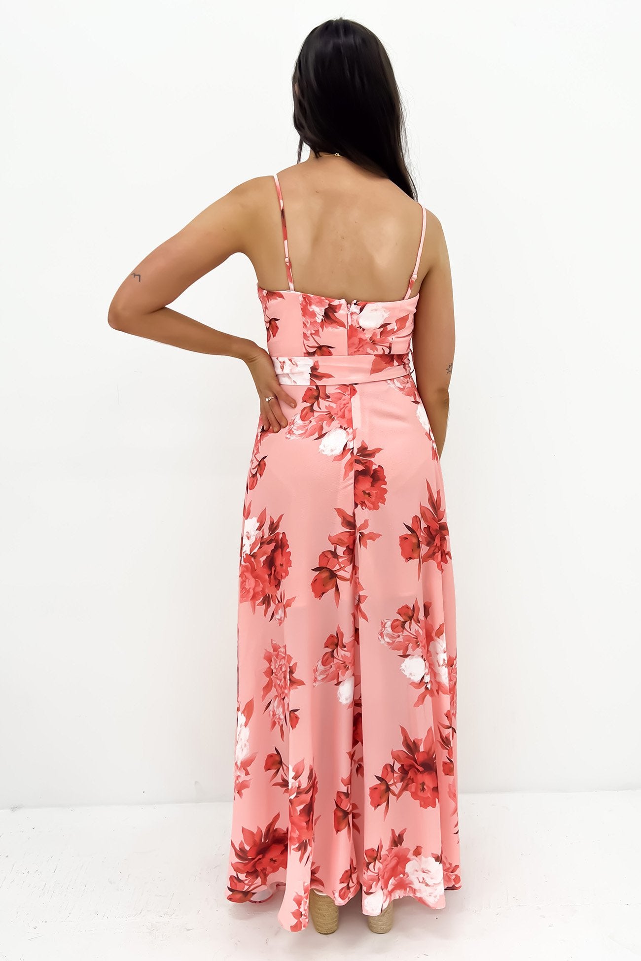 Aurora Maxi Dress Pink Floral