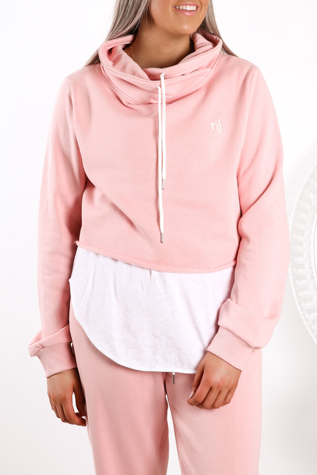 Authentic Crop Sweater Pastel Pink