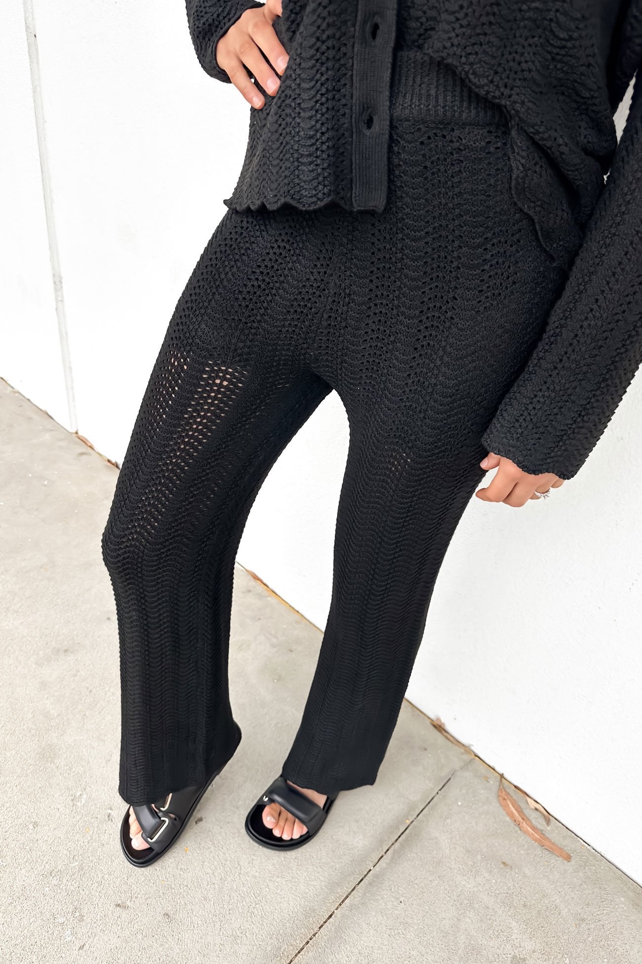 Aylin Crochet Pant Black