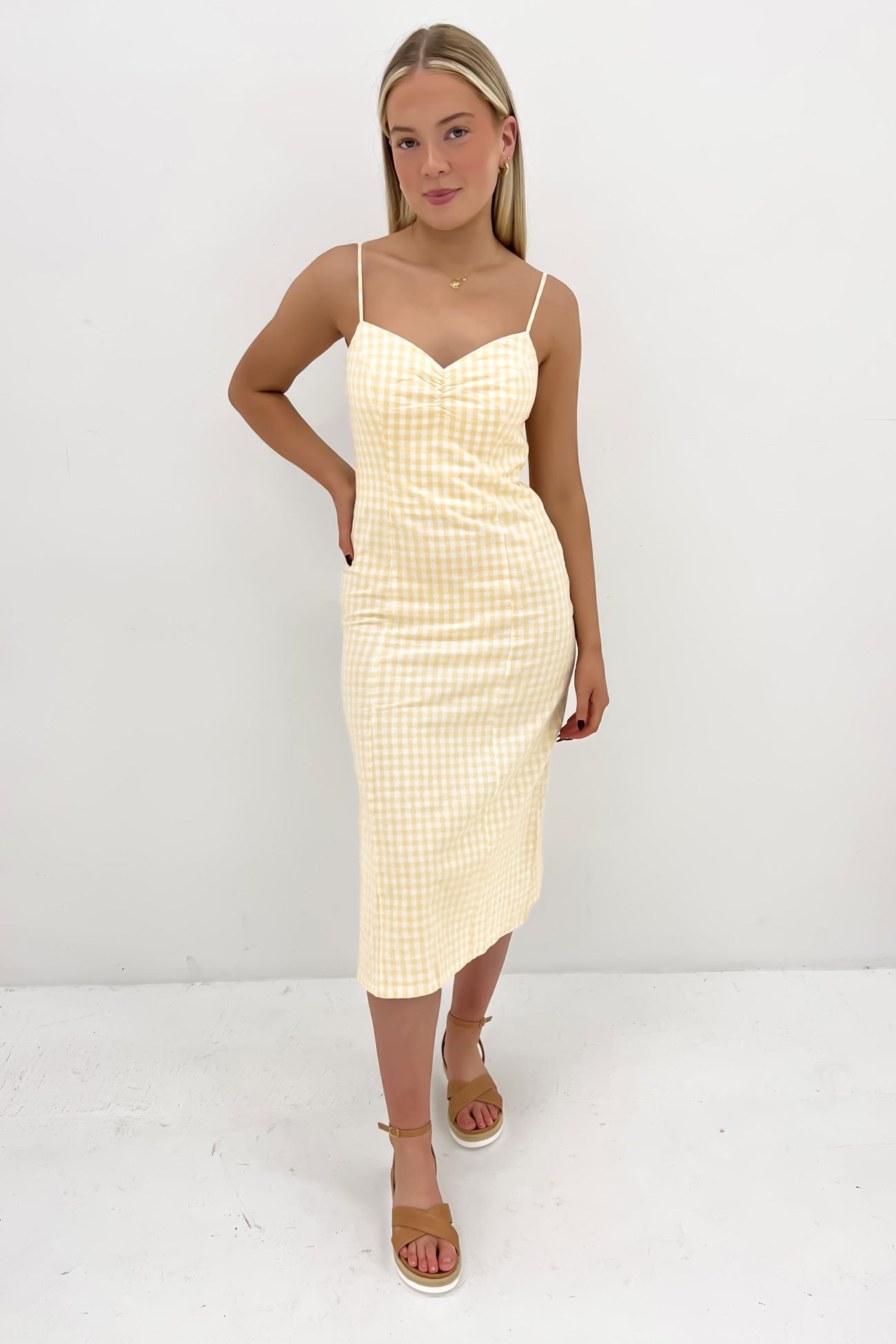 Bailey Midi Dress Lemon