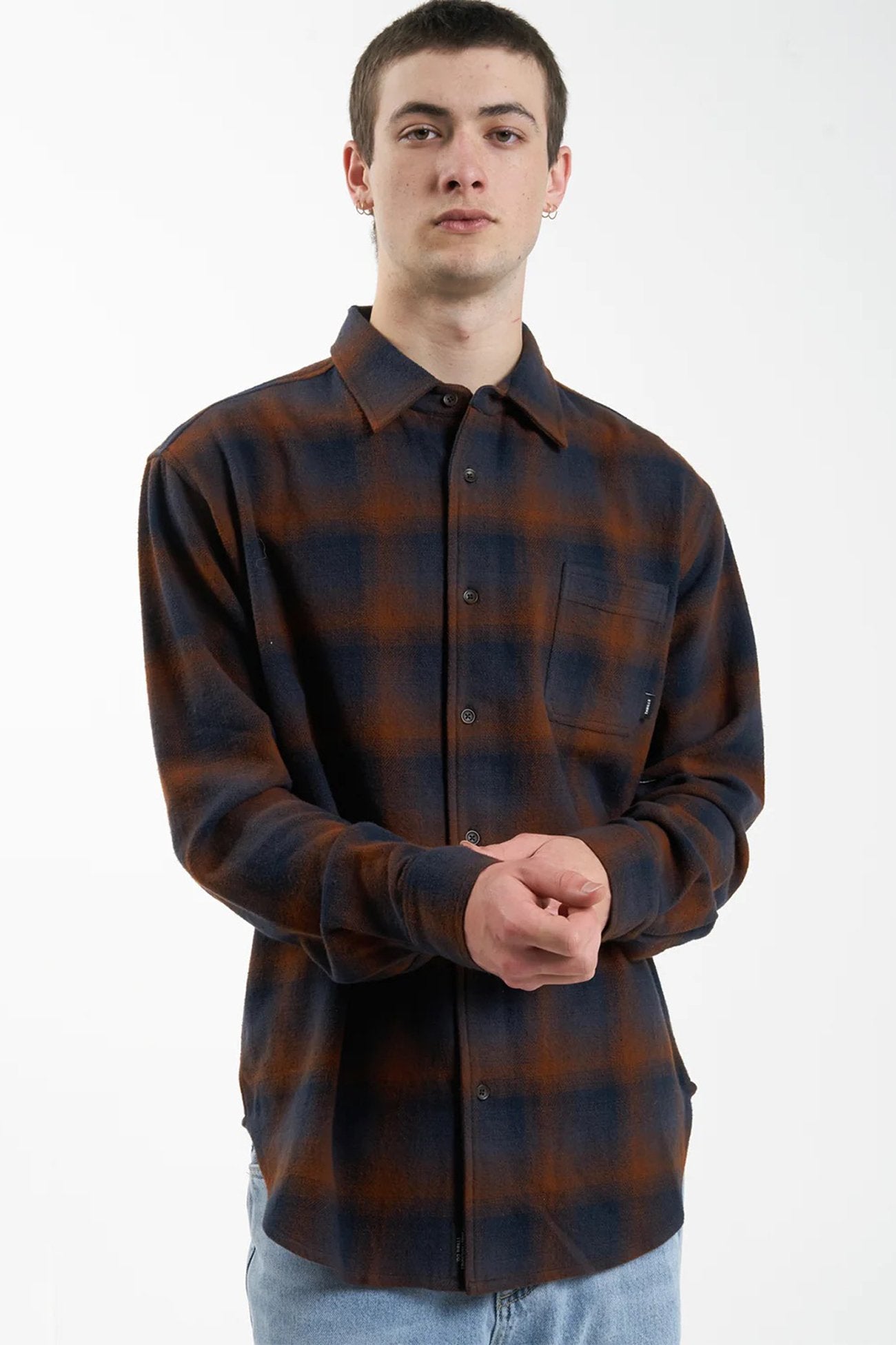 Barrio Flannel Shirt Midnight Blue