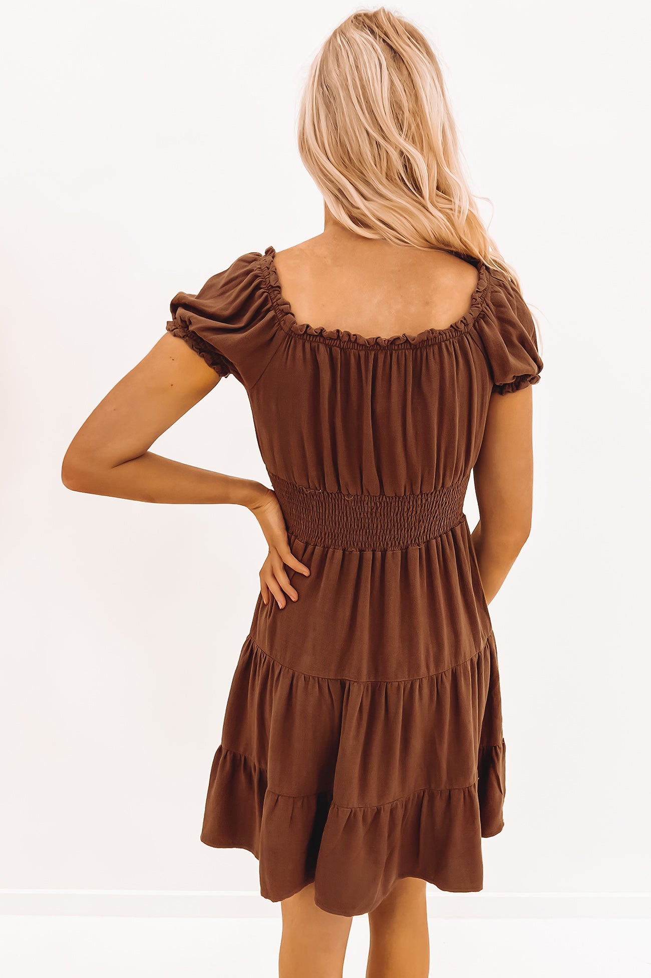 Bella Mini Dress Brown