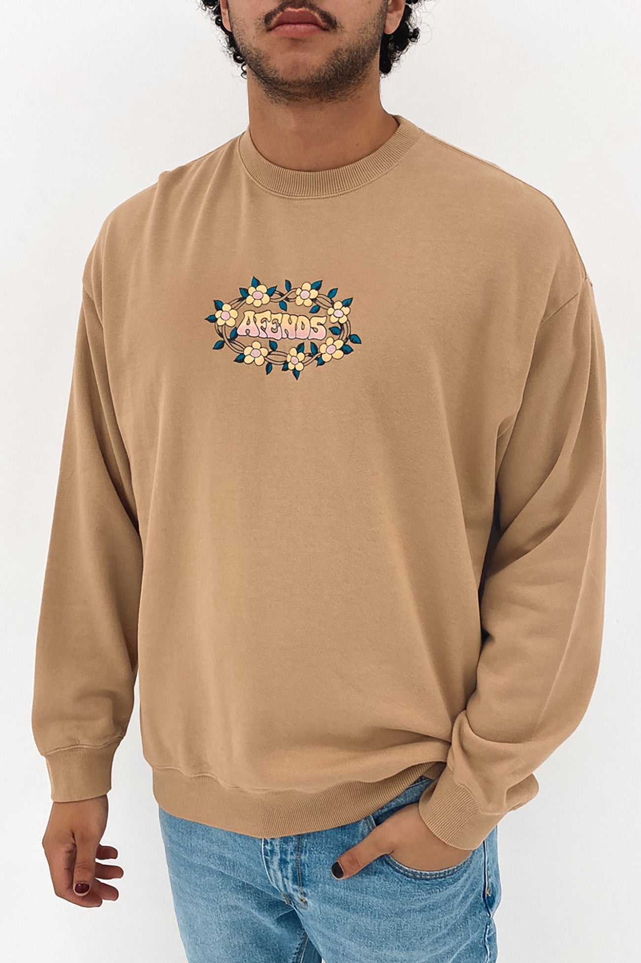 Bloom Recycled Crew Neck Tan