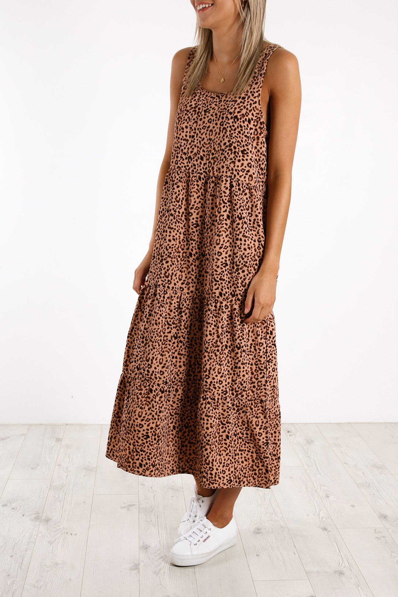 Blushing Midi Dress Print