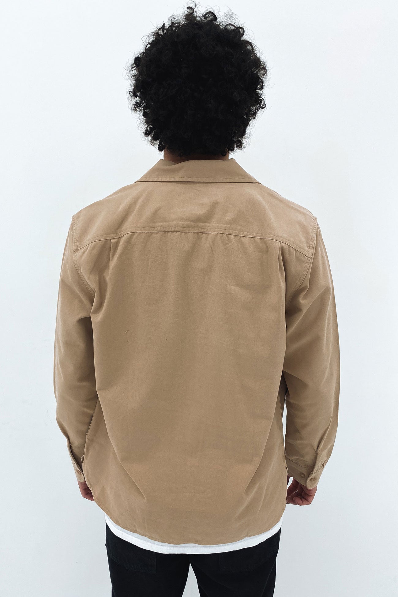 Bowery Surplus Long Sleeve Overshirt Sand