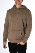 Curved Hem Hoody Earth Brown