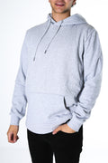 Curved Hem Hoody Grey Marle