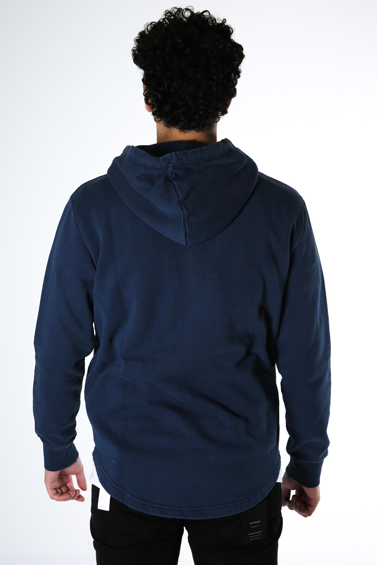 Curved Hem Hoody Navy