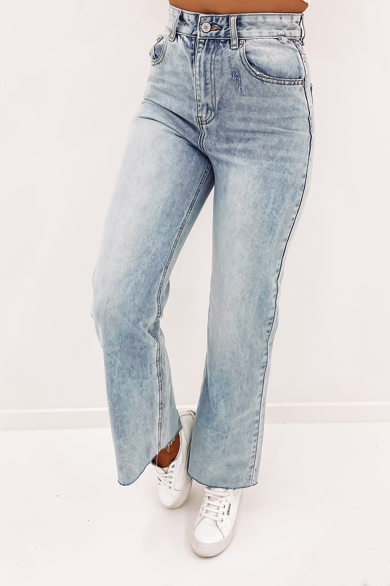 Caleb Wide Leg Jean Blue