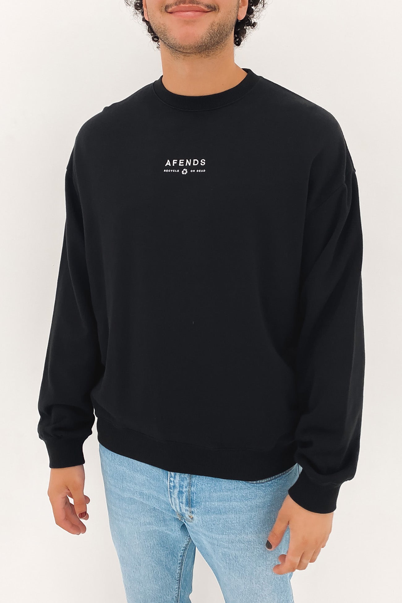 Calico Recycled Crew Neck Black