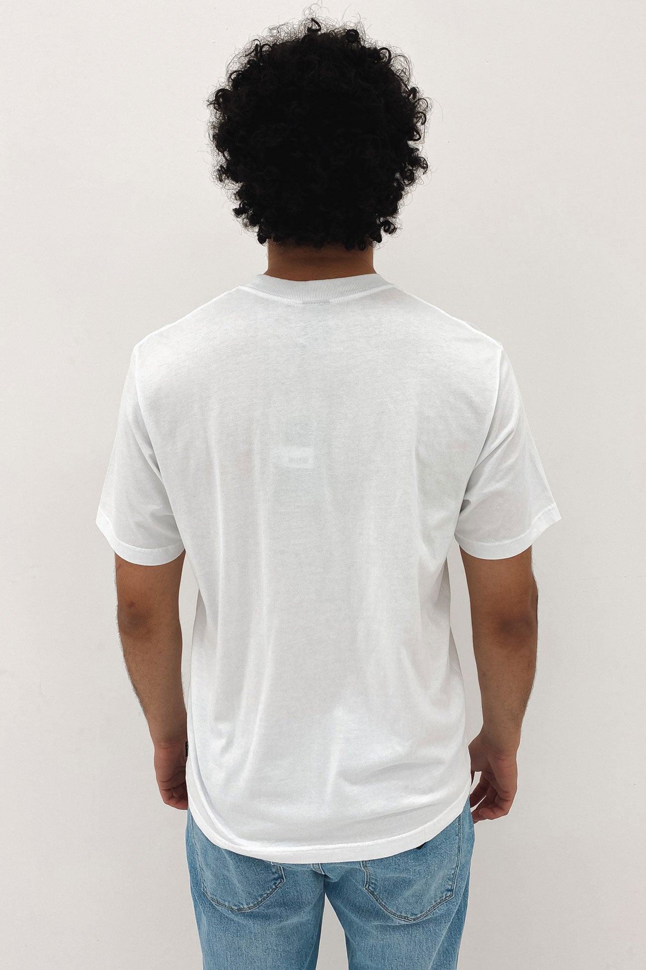 Calico Recycled Retro Fit Tee White