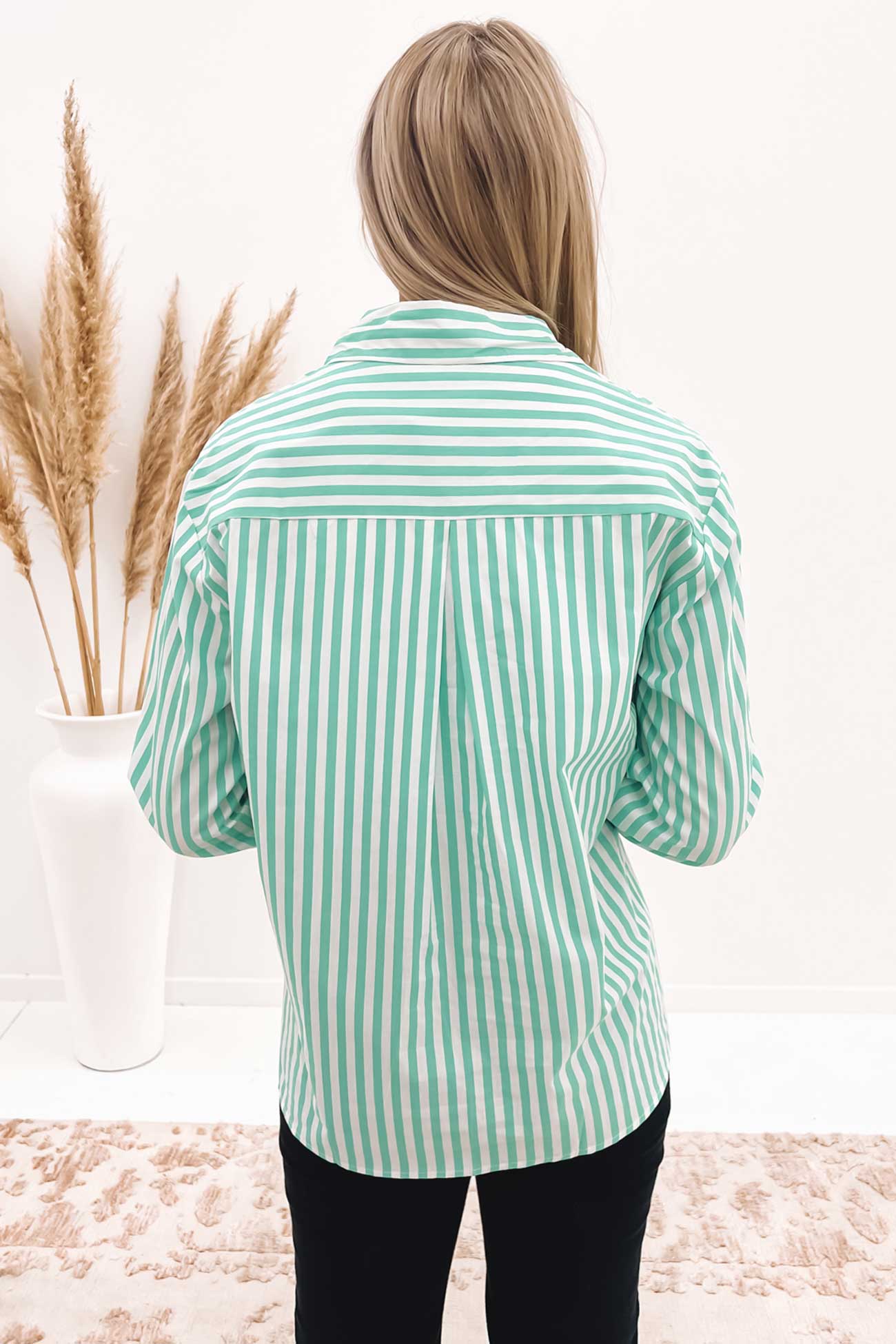 Cally Shirt Green Stripe