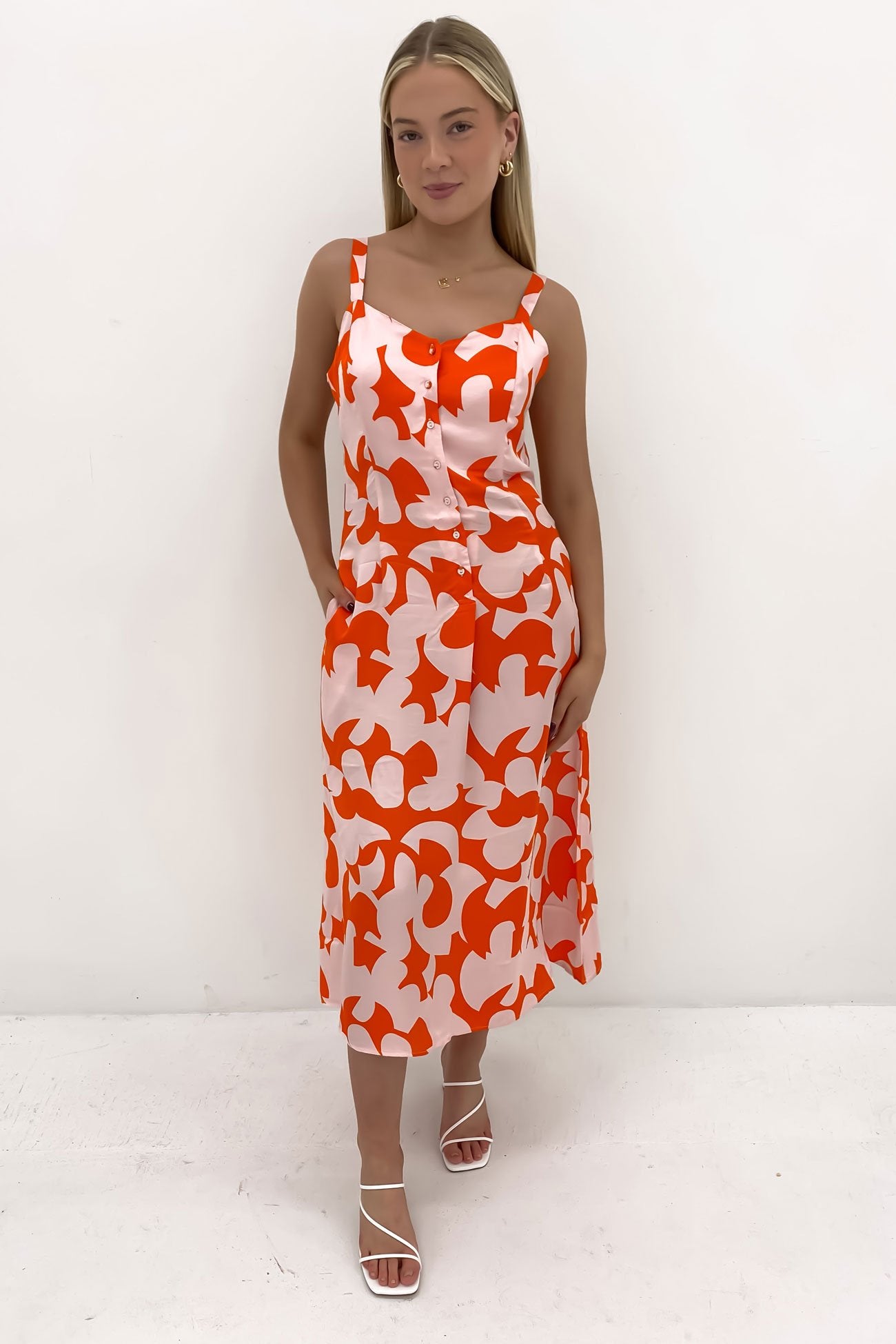 Calypso Dress Calypso Print Orange