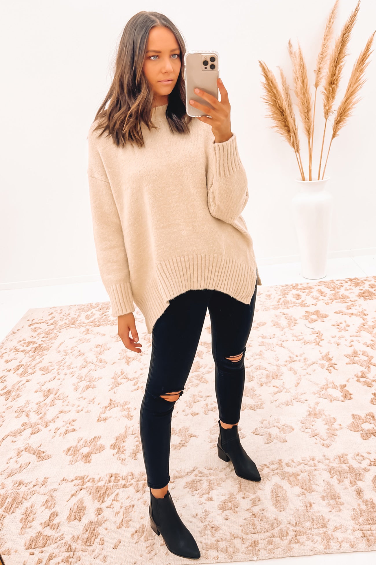 Candice Knit Jumper Beige