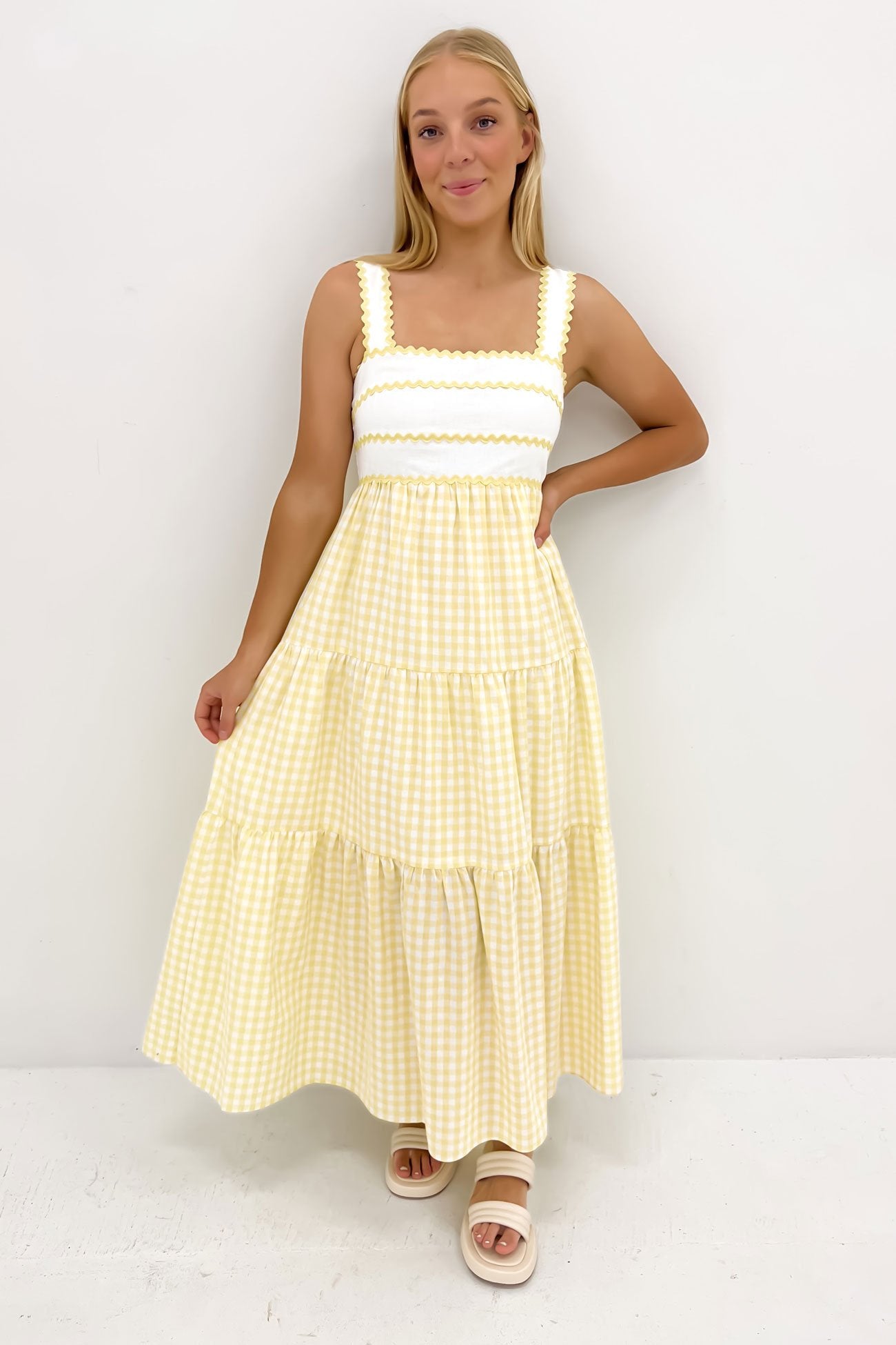 Carter Midi Dress Lemon