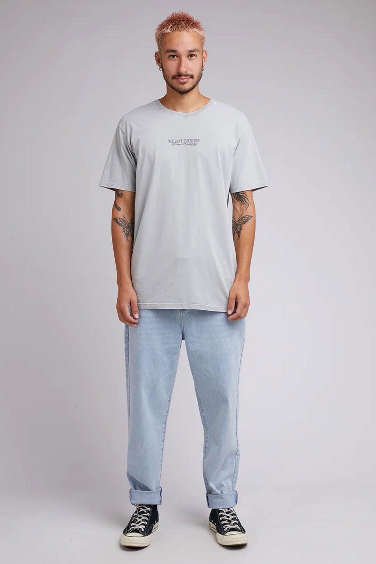 Classic Embro Tee Grey