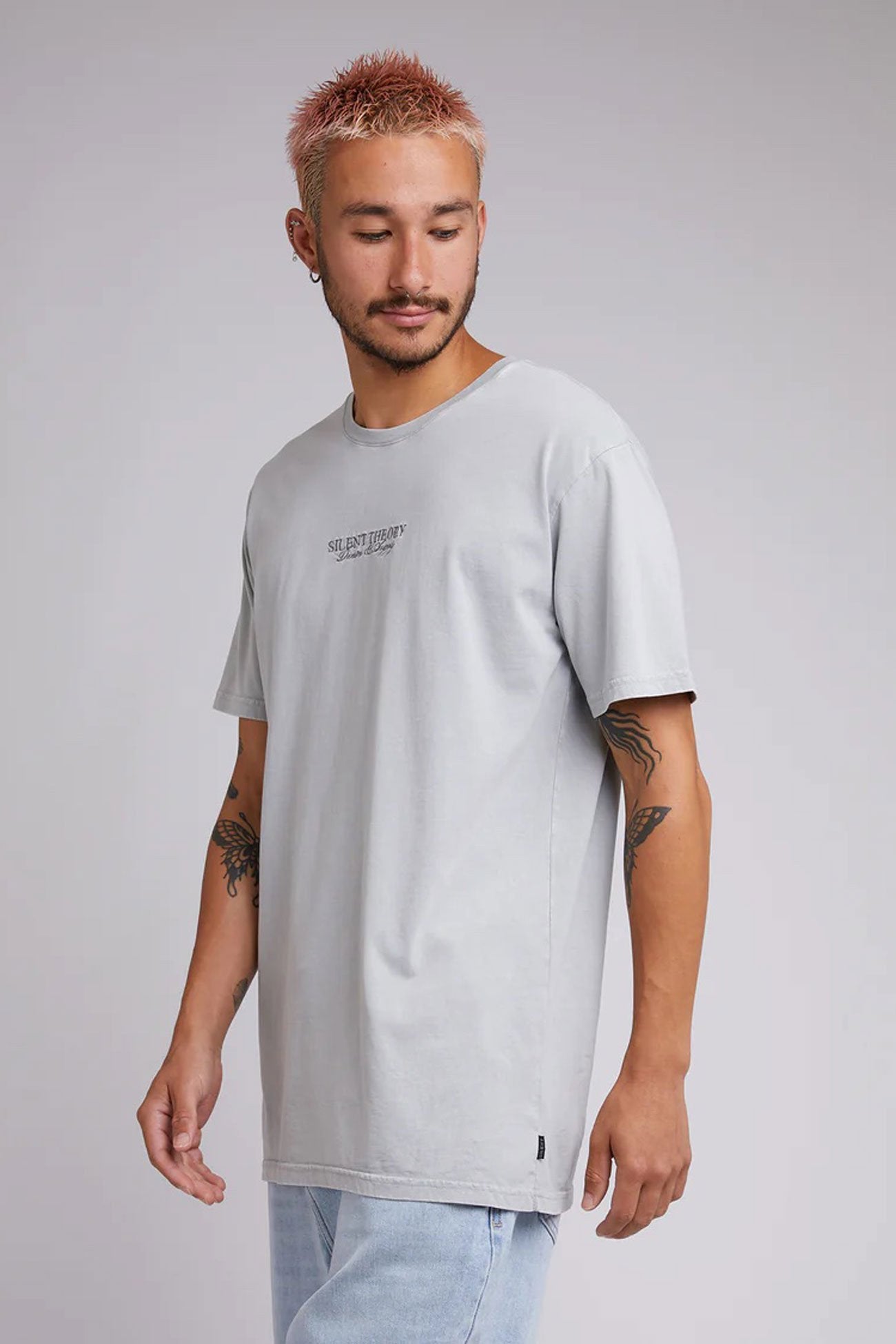 Classic Embro Tee Grey