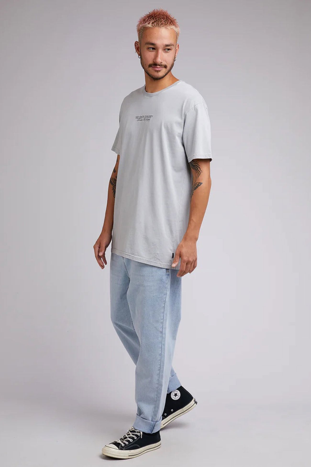 Classic Embro Tee Grey