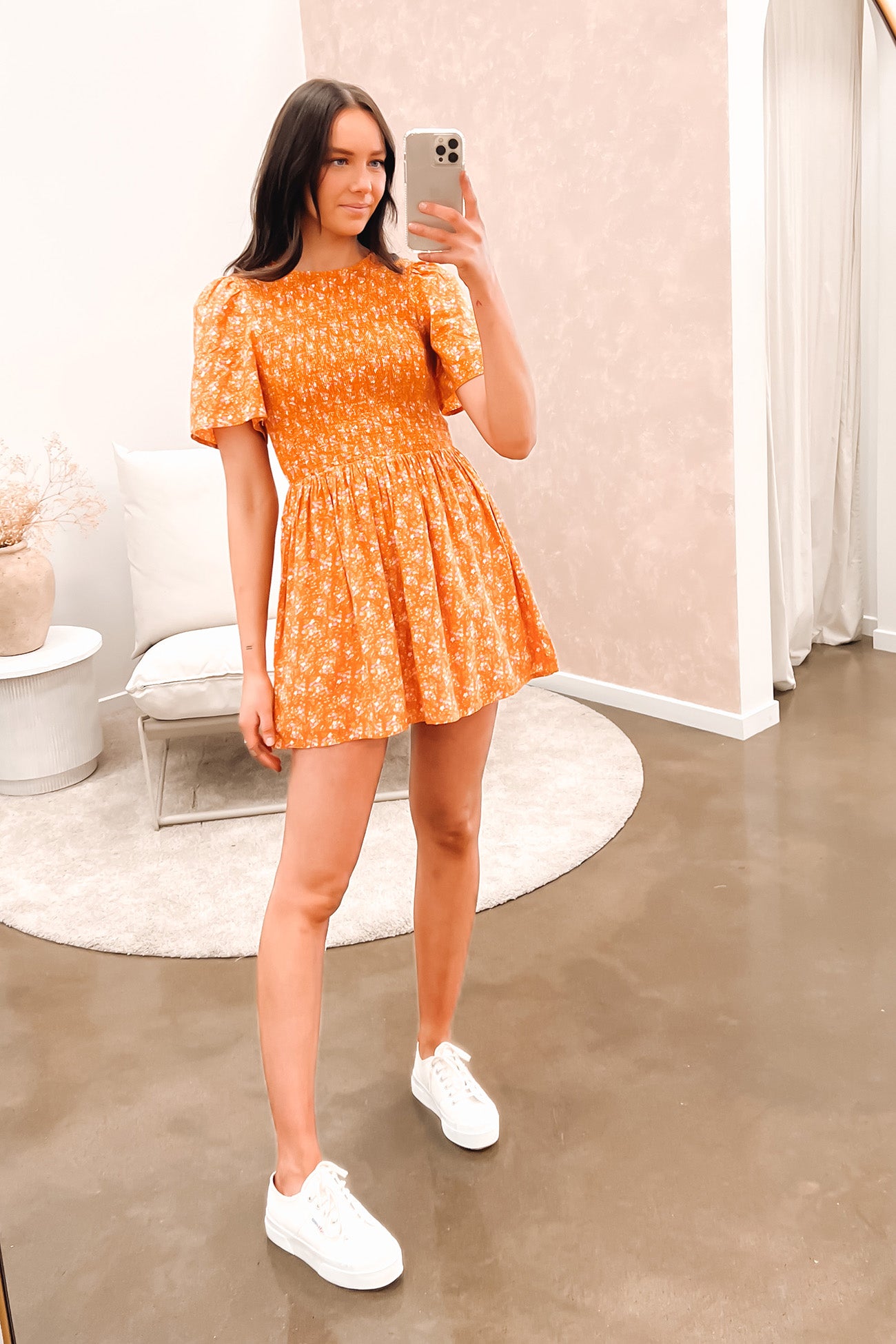 Clemantine Floral Mini Dress Print