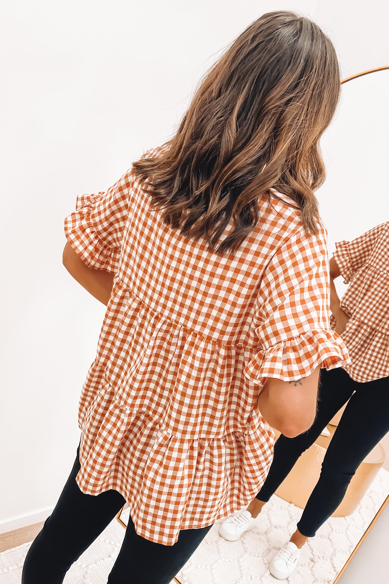 Colson Top Rust Gingham