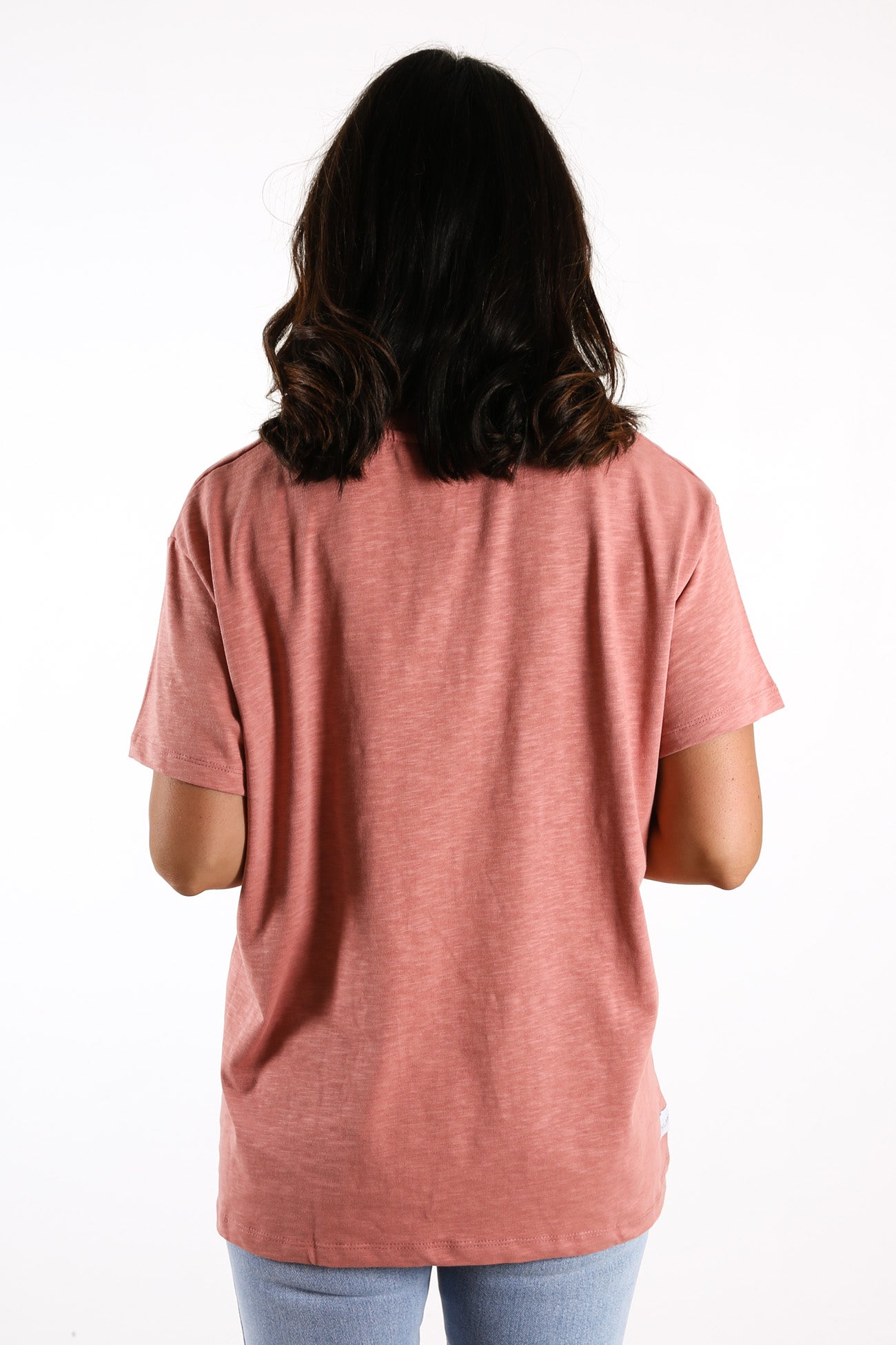 Contrast Tee Plum