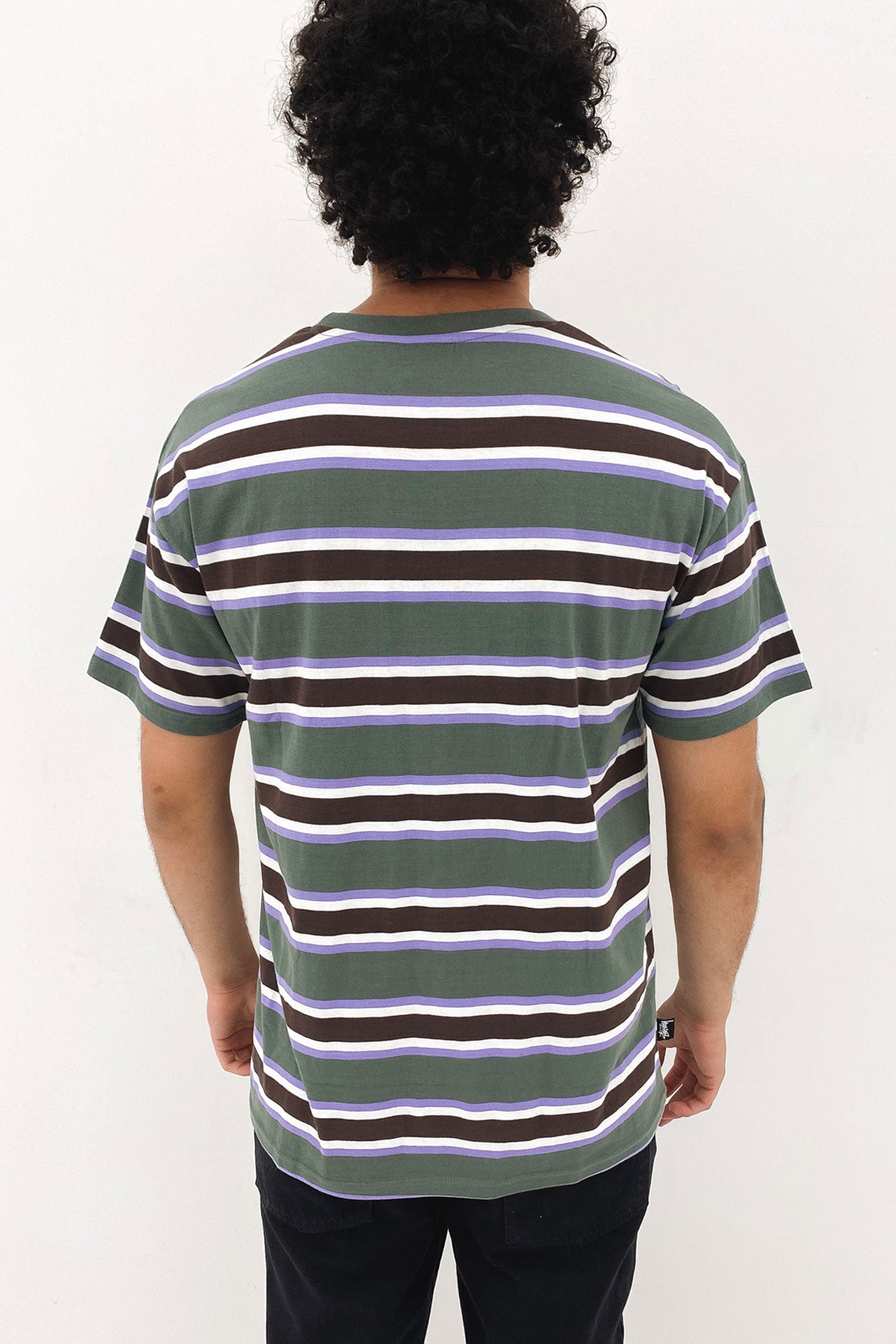 Copyright Stripe Short Sleeve Tee Fern Green