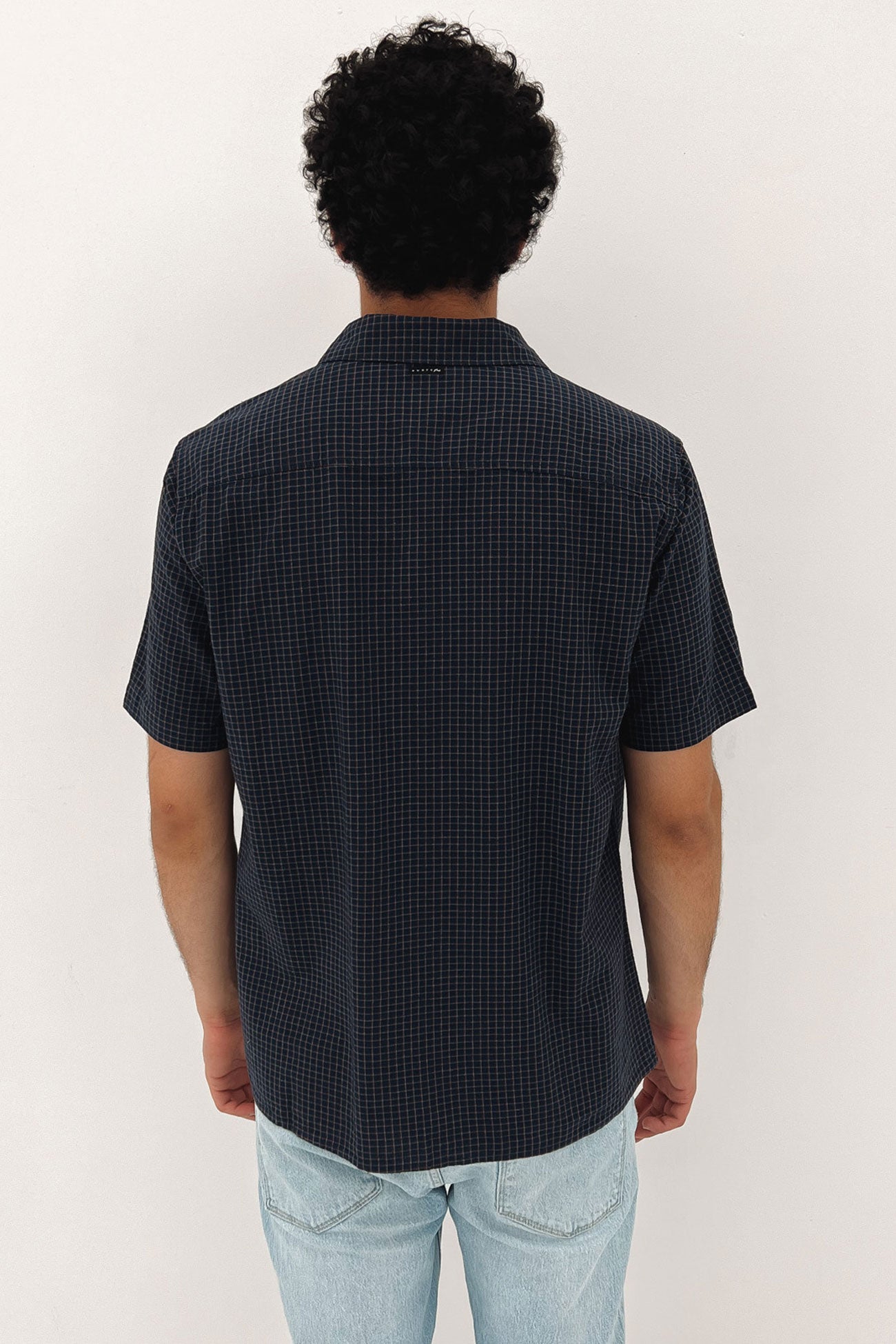 Datsun Check Shirt Navy Blue