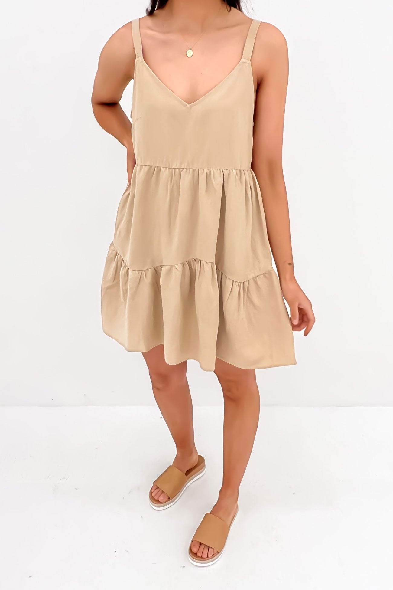 Dayla Mini Dress Beige