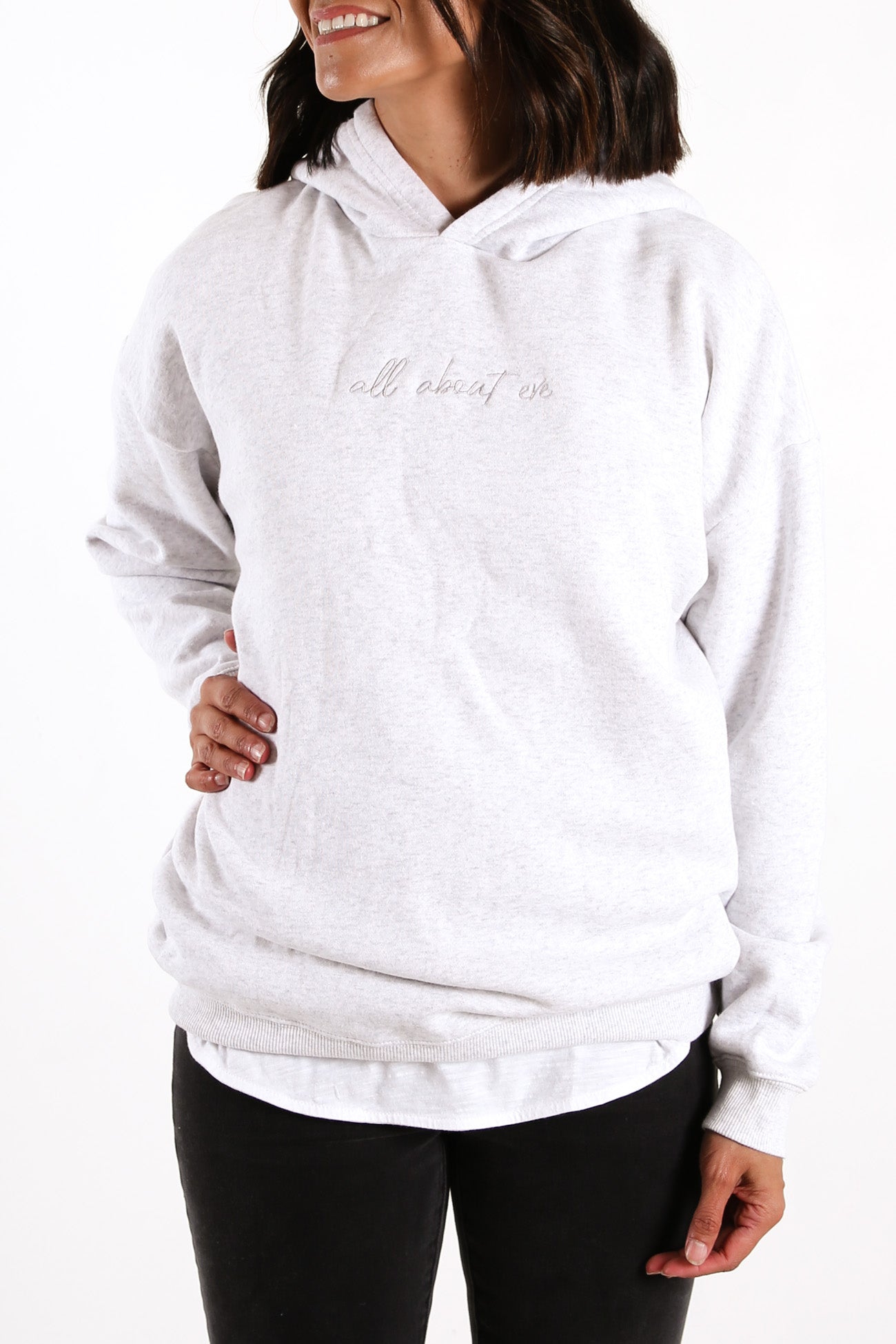 Deluxed Oversized Hoody Snow Marle