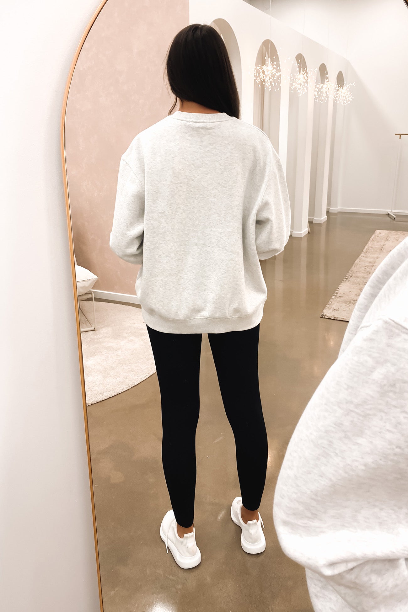 Derby Oversized Sweater White Marle