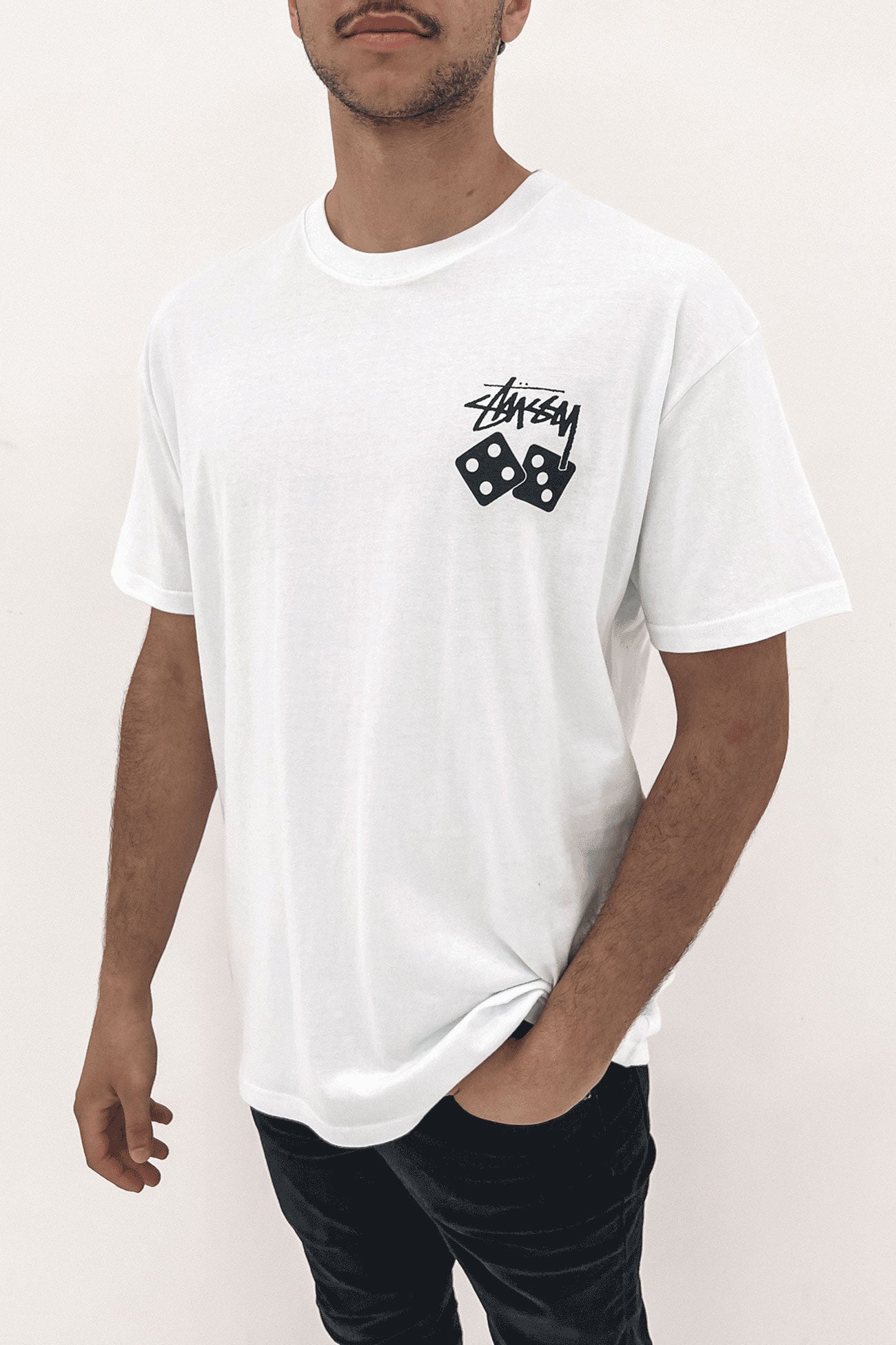 Dice 50/50 Short Sleeve Tee White