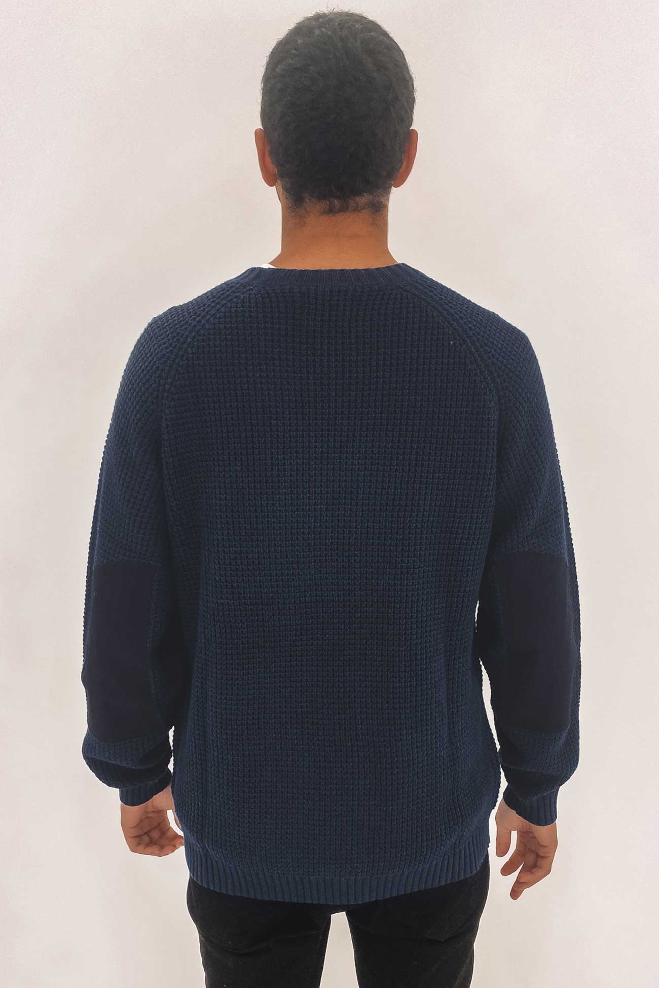 Disposal Crew Neck Knit Navy Blue