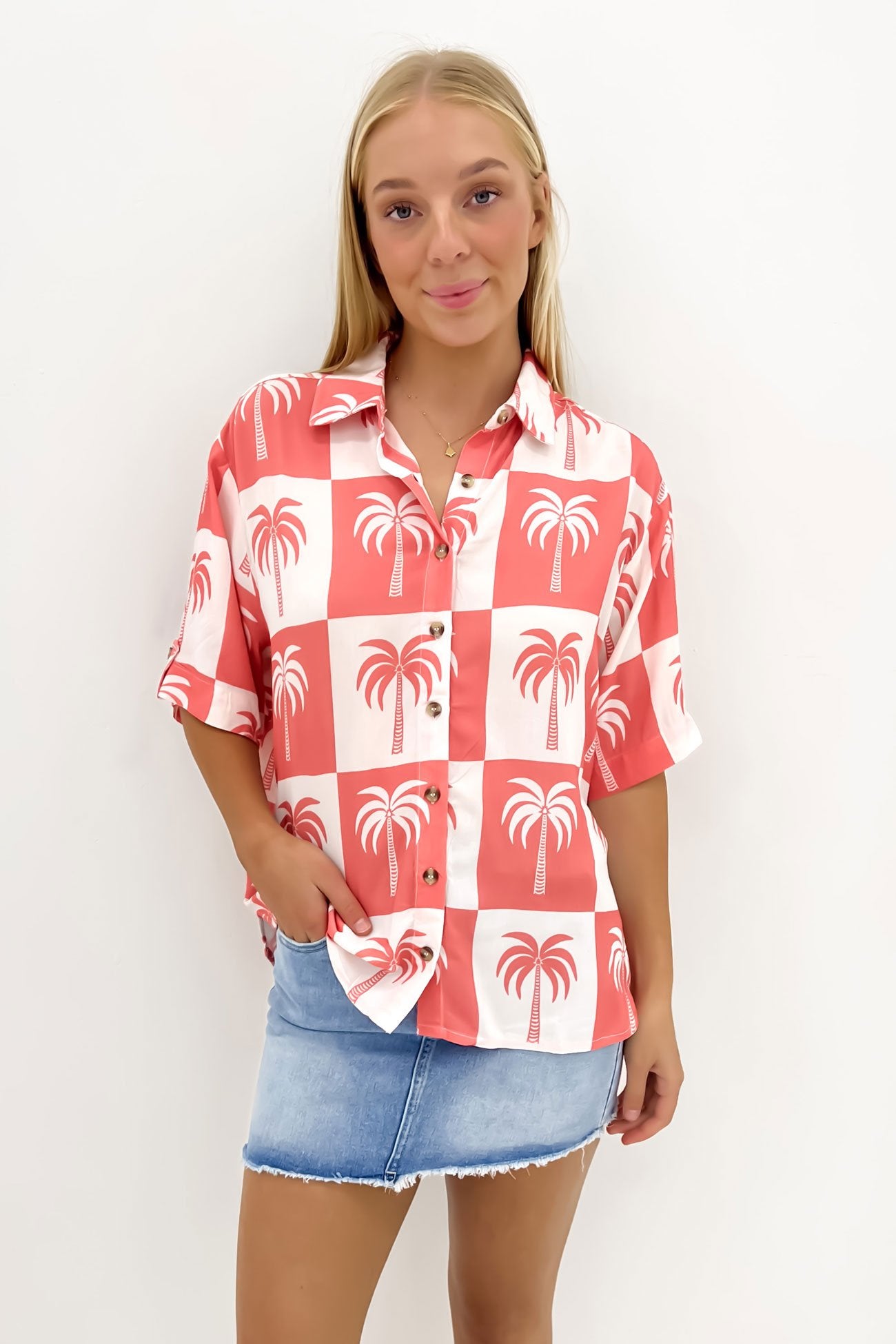 Easton Shirt Melon Palm