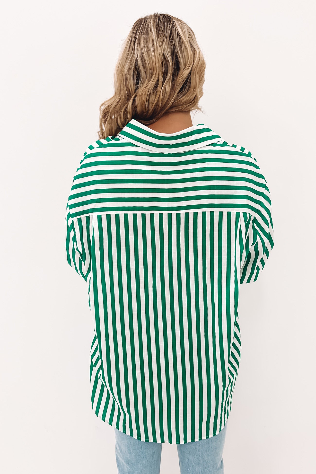 Ella Shirt Green Stripe