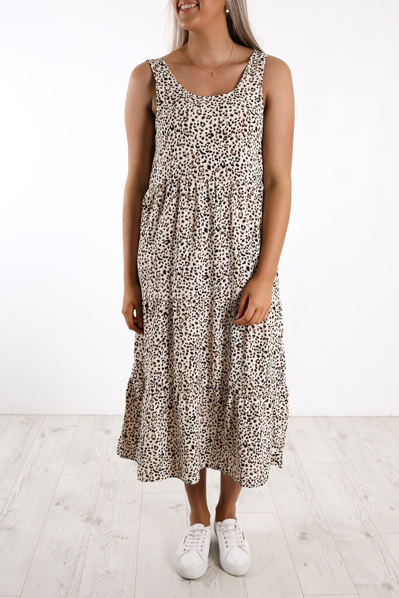 Emily Midi Dress Leopard Print