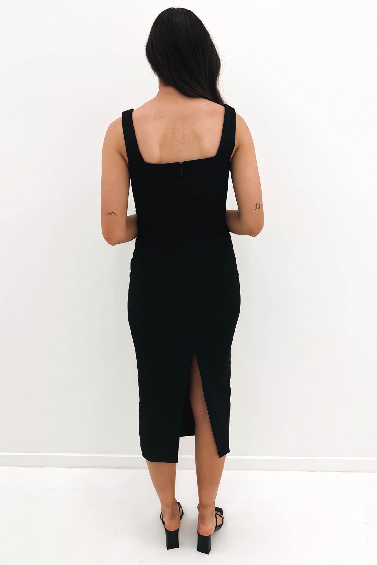 Entwined Midi Dress Black